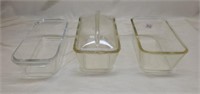 Set of 3 Glass Bread Cookware