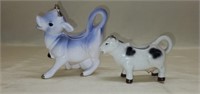 Pair of Small Vintage Cow Pottery Planters