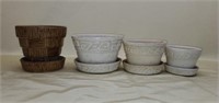 Lot of 4 Vintage McCoy Pottery Planters
