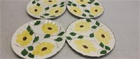Set of 4 Blue Ridge hand painted plates