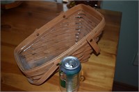 Longaberger Handled Sloped Rectangular Basket