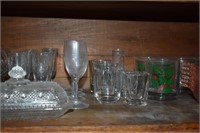 42 Pieces Assorted Glassware Kings Crown, Stems +