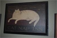 Cat Nap Inn Wood Folk Art Sign