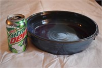 Signed Hand Thrown Double Handle Bowl