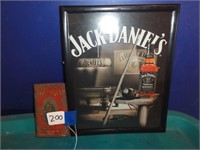 Jack Daniels Framed Print with Empty Tin