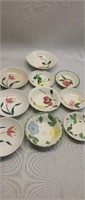 Lot of 10 hand painted blue ridge dishes