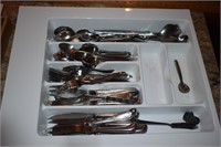 Tray of Stainless Flatware