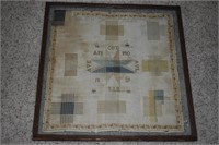 Authentic 1839 Sampler Framed