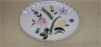 Beautiful Handpainted Floral Pottery Plate