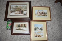 4 Original Paintings by Christy