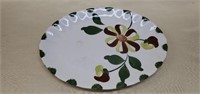 Vintage Handpainted Floral Pottery Platter