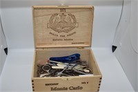 Cigar Box Full of Scissors and Clippers