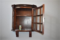 Small Reproduction Wall Curio Cabinet Curved