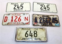Lot of 1970's-90's Maine License Plates