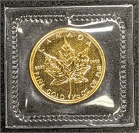 .9999 Fine Gold 1/10 Canadian Maple