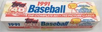 Unoped box of Topps 1991 Baseball Cards