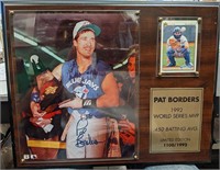 Autographed Pat Borders Photo With Card - Wall Pla