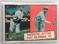 1961 Topps Baseball Card #403 - Brooklyn - Boston