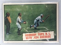 1961 Topps Baseball #404 - Hornsby Tops N.L.