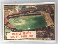1961 Topps Baseball #406 - Mantle Blasts
