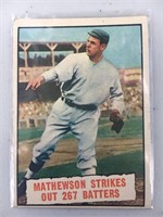 1961 Topps Baseball #408 - Mathewson Strikes Out