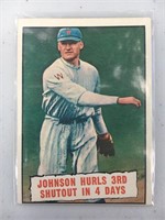 1961 Topps Baseball #409 - Johnson Hurls 3rd