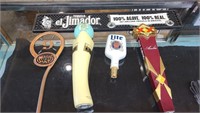 Tequila bar mat and four unique tap handles