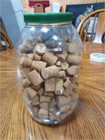 Corks Jug of assorted sizes of corks