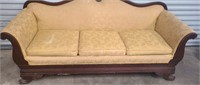 Vintage Victorian yellow couch