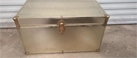 Beautiful gold metal and wood chest
