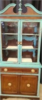 Beautiful wood hand painted china cabinet