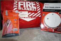 {LOT} (1) Fire Blanket 62" x 80" Red, (8) Emerge