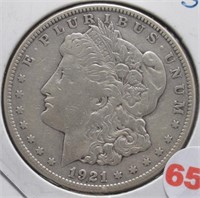 1921-S Morgan Silver Dollar.