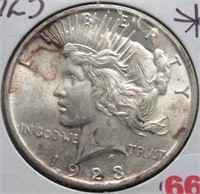 1923 Peace Silver Dollar.