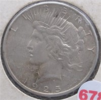 1925 Peace Silver Dollar.