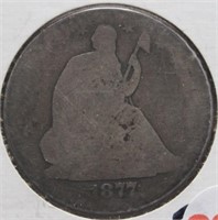 1877-S Seated Silver Half Dollar.