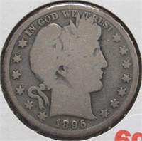 1895 Barber Silver Half Dollar.
