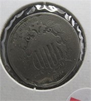1869 shield Nickel.
