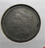 1868 Three Cent Nickel.