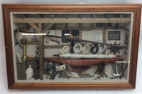 MARITIME WALL DISPLAY, BOAT MODEL & ACCESSORIES
