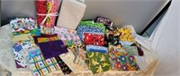 Lot of fabric and quilting squares some yards and