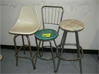 3 VINTAGE STOOLS