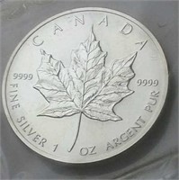 Sealed From Mint 1994 Canada 1oz Fine Silver $5