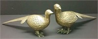 Two Large Brass Pheasants