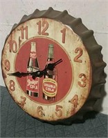 Metal Dodger Cola Cap Clock- Working