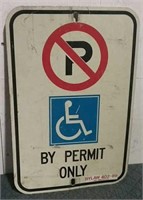 No Parking Handicap Metal Sign 12x18"