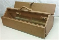 Large Wooden Tool Box 32.5x12.5x12"H