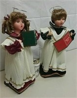 Set Of 2 Animated Christmas Carolers Both Appear
