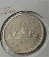1977 Canada Dollar Unc. Queen Elizabeth II