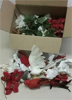 Christmas Birds & Poinsettias